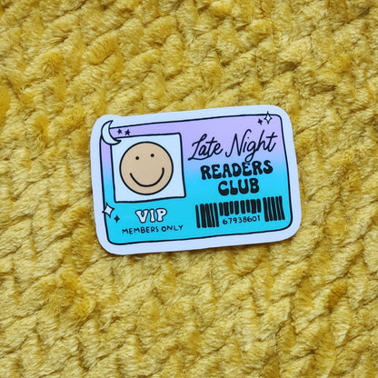 Late Night Readers Club sticker: Holo