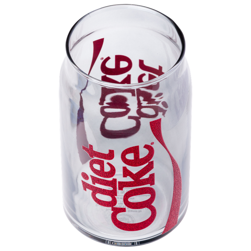 Coca Cola Diet Coke Glitter 16oz Glass Tumbler w/ Bamboo Lid