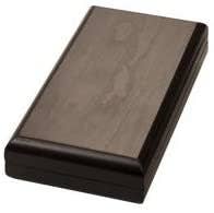 Folding Mancala Game - Dark Stained Wood & Glass Stones
