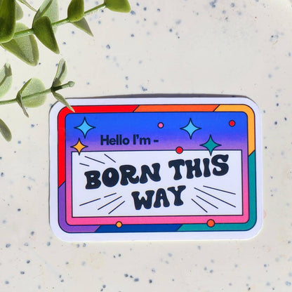 Born this way pride stickers