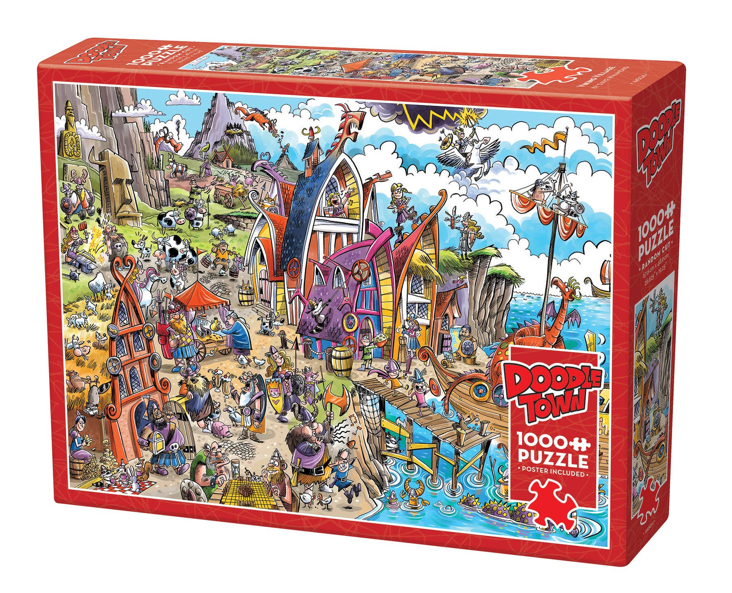 DoodleTown: Viking Village 1000pc puzzle