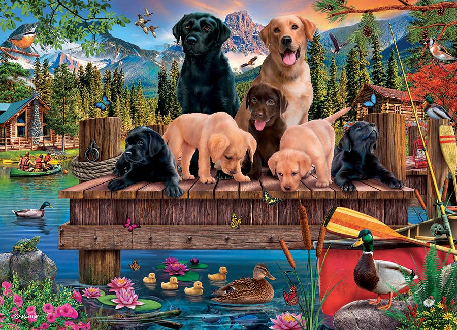 Pups and Ducks (Family) 350pc Puzzle