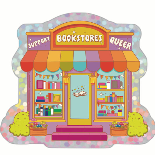 Support queer bookstores sticker hydroflask planner