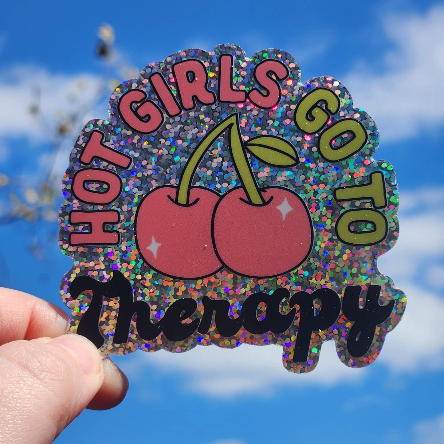 Hot girls go to therapy sticker