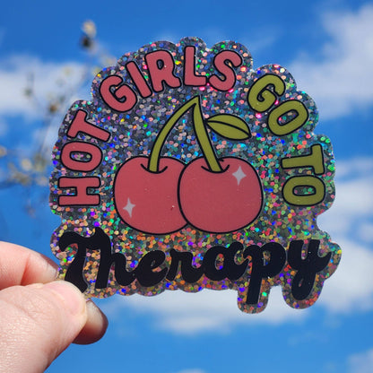 Hot girls go to therapy sticker