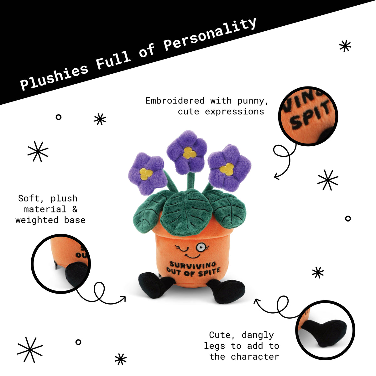 Punchkins - "Surviving out of Spite" Plush Flowers