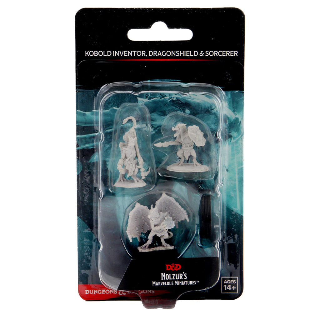 D&D: Nolzur's Marvelous Minis: Kobold Inventor, Dragonshield & Sorcerer (Unpainted)