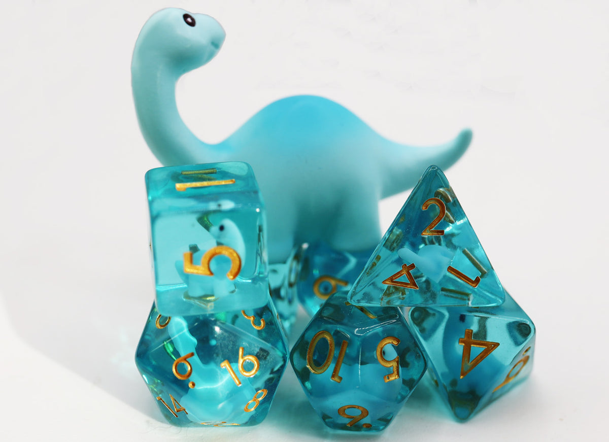 Brontosaurus Dice Set - Resin Inclusion