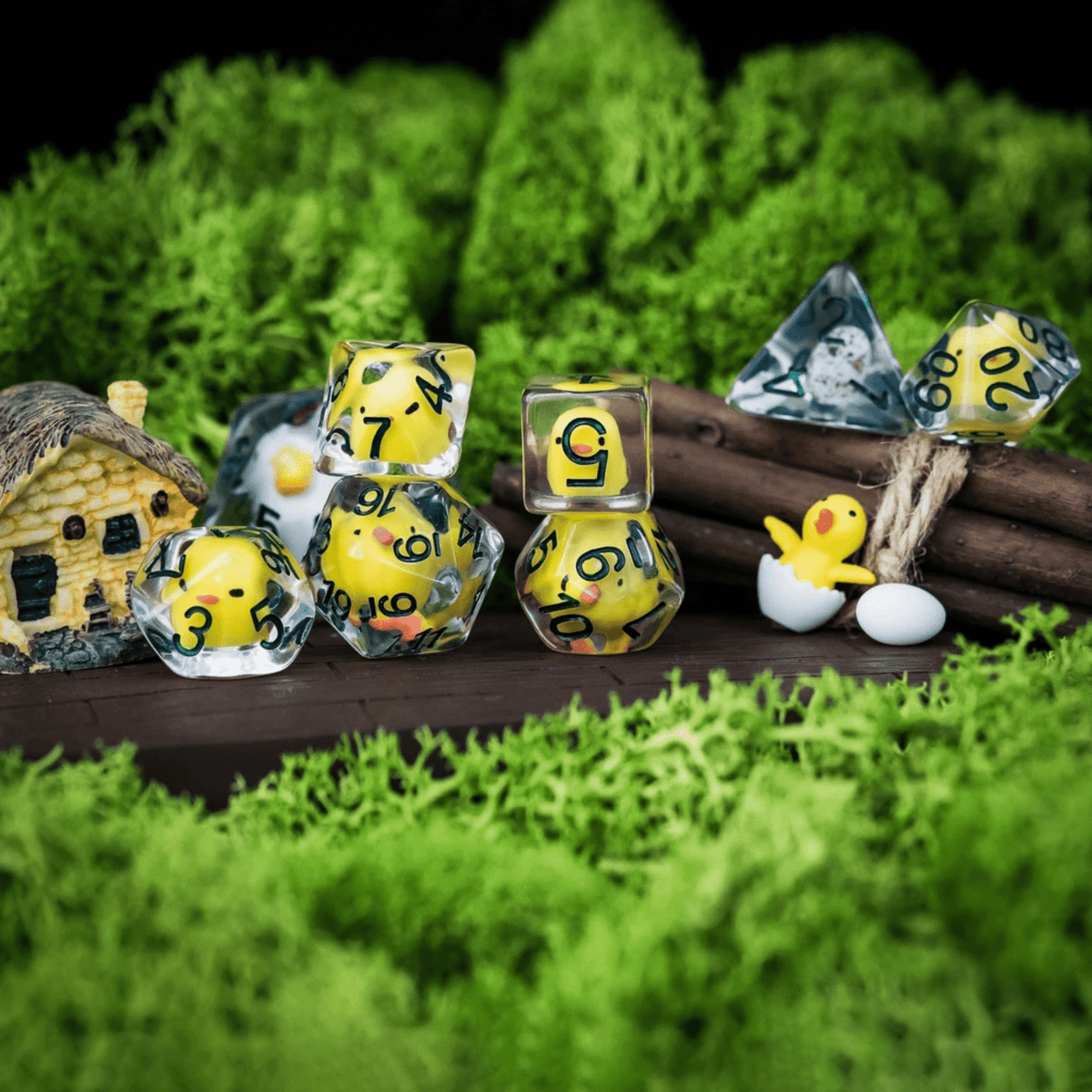 Chicken Farm Dice Set - Resin Inclusion