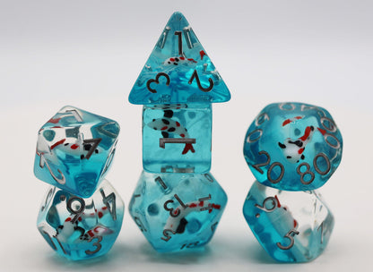 Water Garden Koi Dice Set - Resin Inclusion