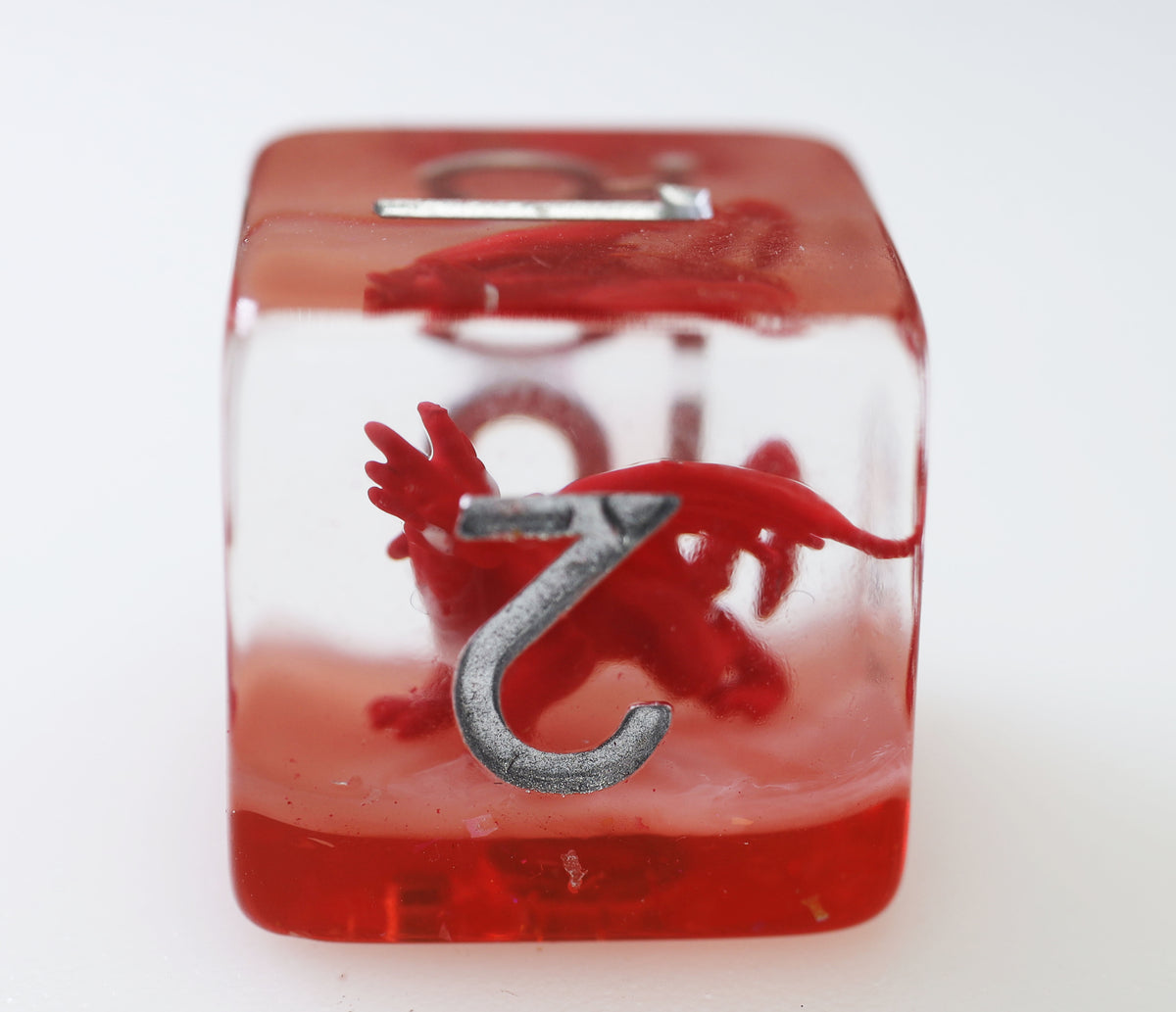 Young Red Dragon Dice Set - Resin Inclusion