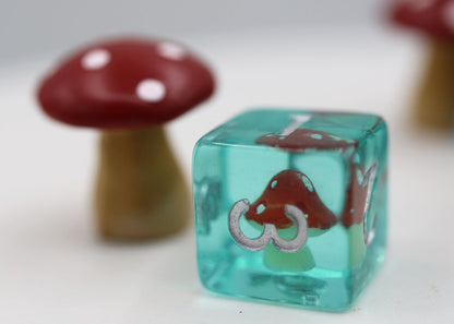 Power Up Mushroom Dice Set - Resin Inclusion
