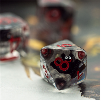 Vampire Bats Dice Set - Resin Inclusion
