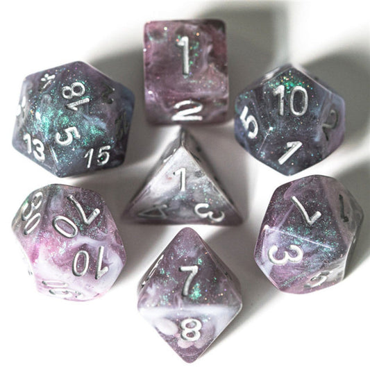 Night Sky Aurora RPG Dice Set