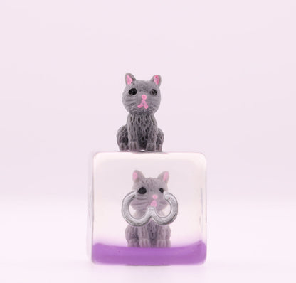 Cozy Cat Dice Set - Resin Inclusion