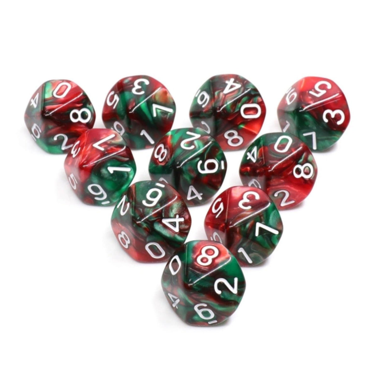 10 Piece Burning Bush D10s - Resin