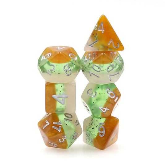 Kiwi Fruit RPG Dice Set - Resin