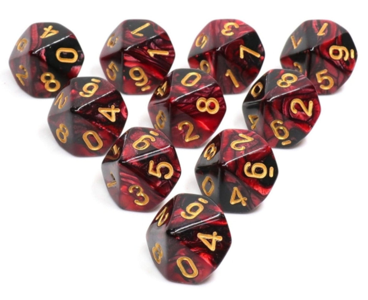 10 Piece Jokers Wild D10s - Resin
