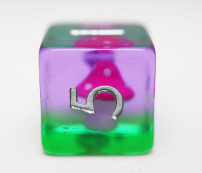Fae Mushrooms Dice Set - Resin Inclusion