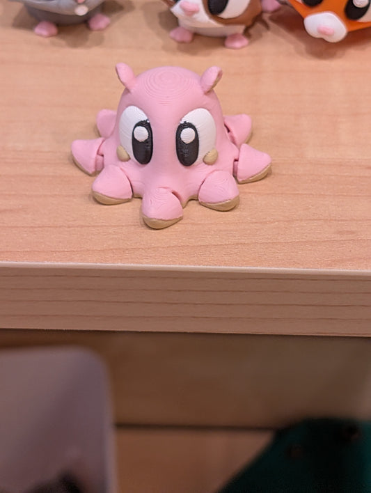 3d Mini Pink Octopus