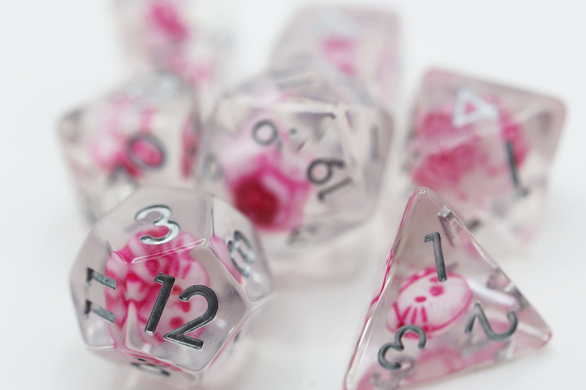 Anime Kitty Dice Set - Resin Inclusion