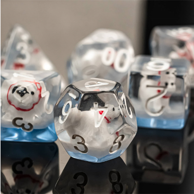 Polar Bear Dice Set - Resin Inclusion