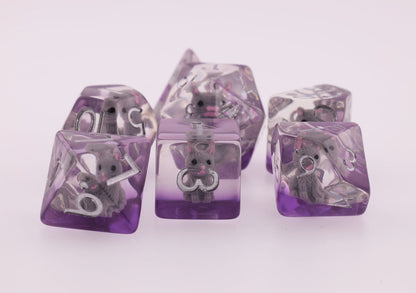 Cozy Cat Dice Set - Resin Inclusion