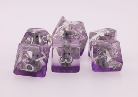 Cozy Cat Dice Set - Resin Inclusion