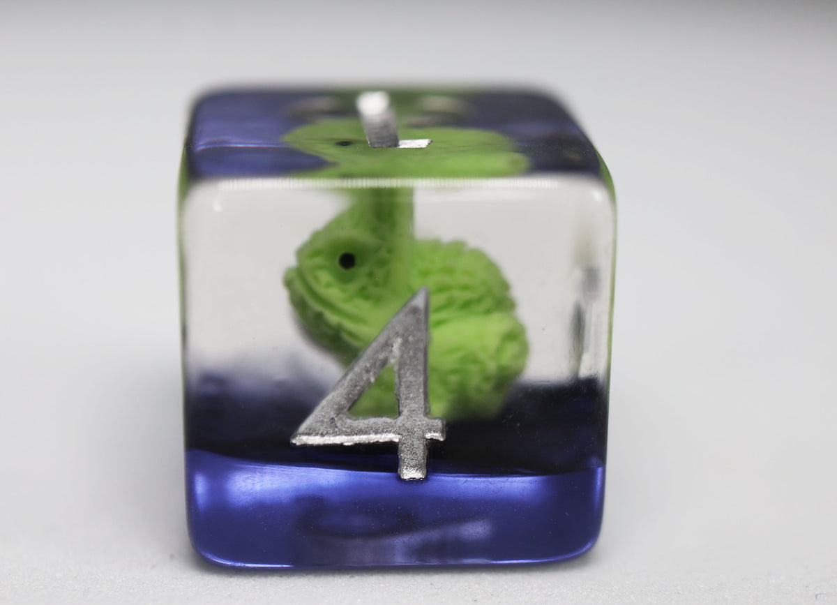 Colorful Chameleon Dice Set - Resin Inclusion