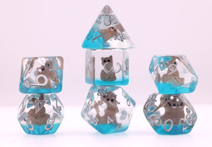 Soft Kitten Dice Set - Resin Inclusion