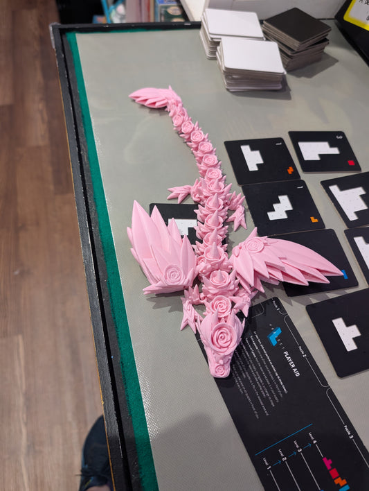 3D Winged Dragon - Large, Rose