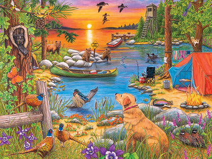 Camping at Sunset Cove 275pc puzzle