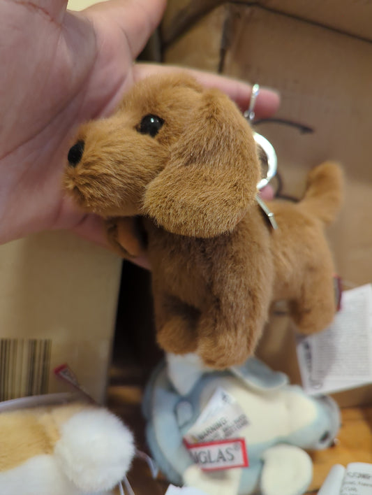 Dachshund dog plush toy bag charm