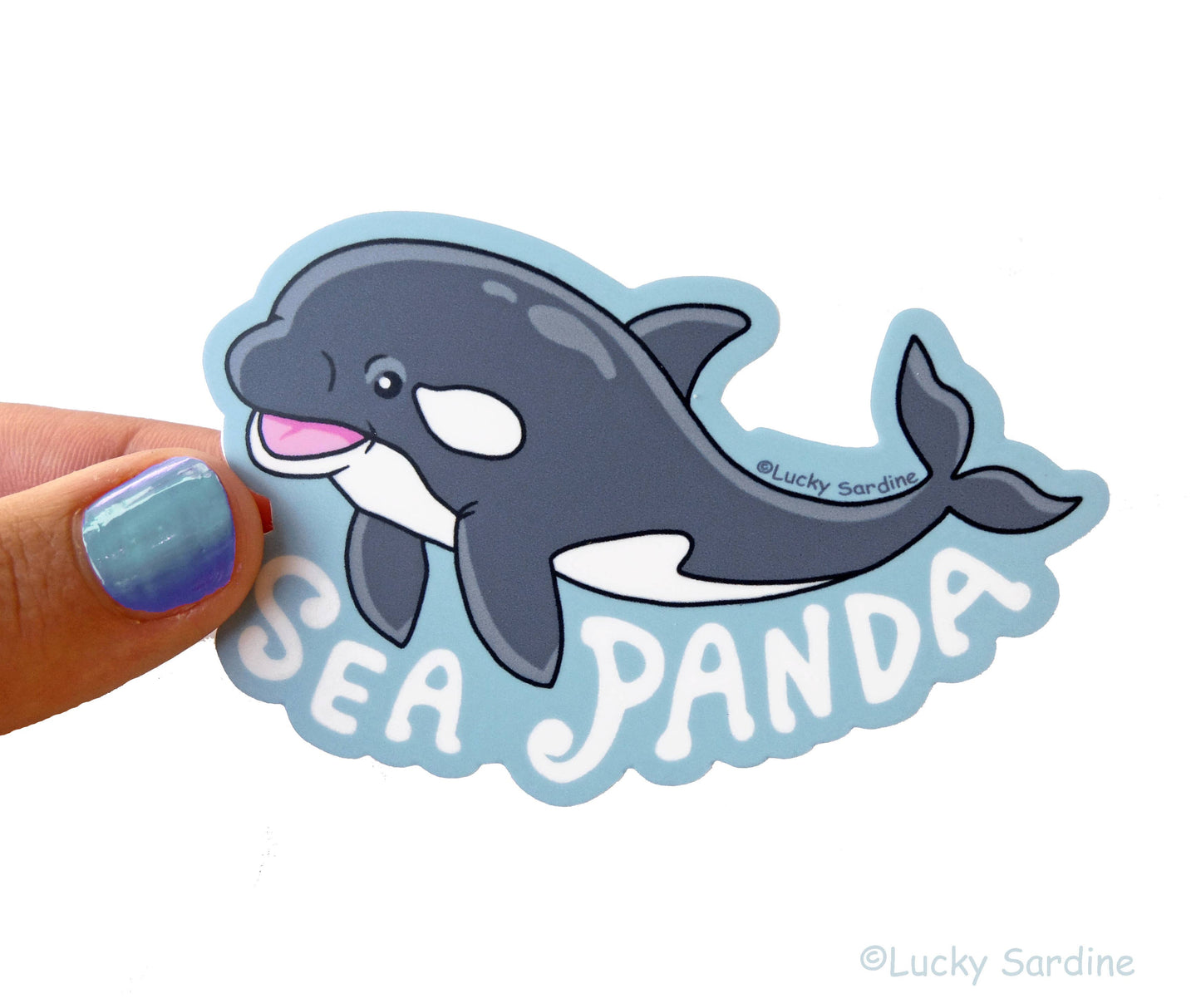 Sea Panda, Orca, Killer Whale Vinyl Sticker