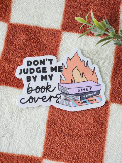 Don't Judge me by my book cover sticker: Holo