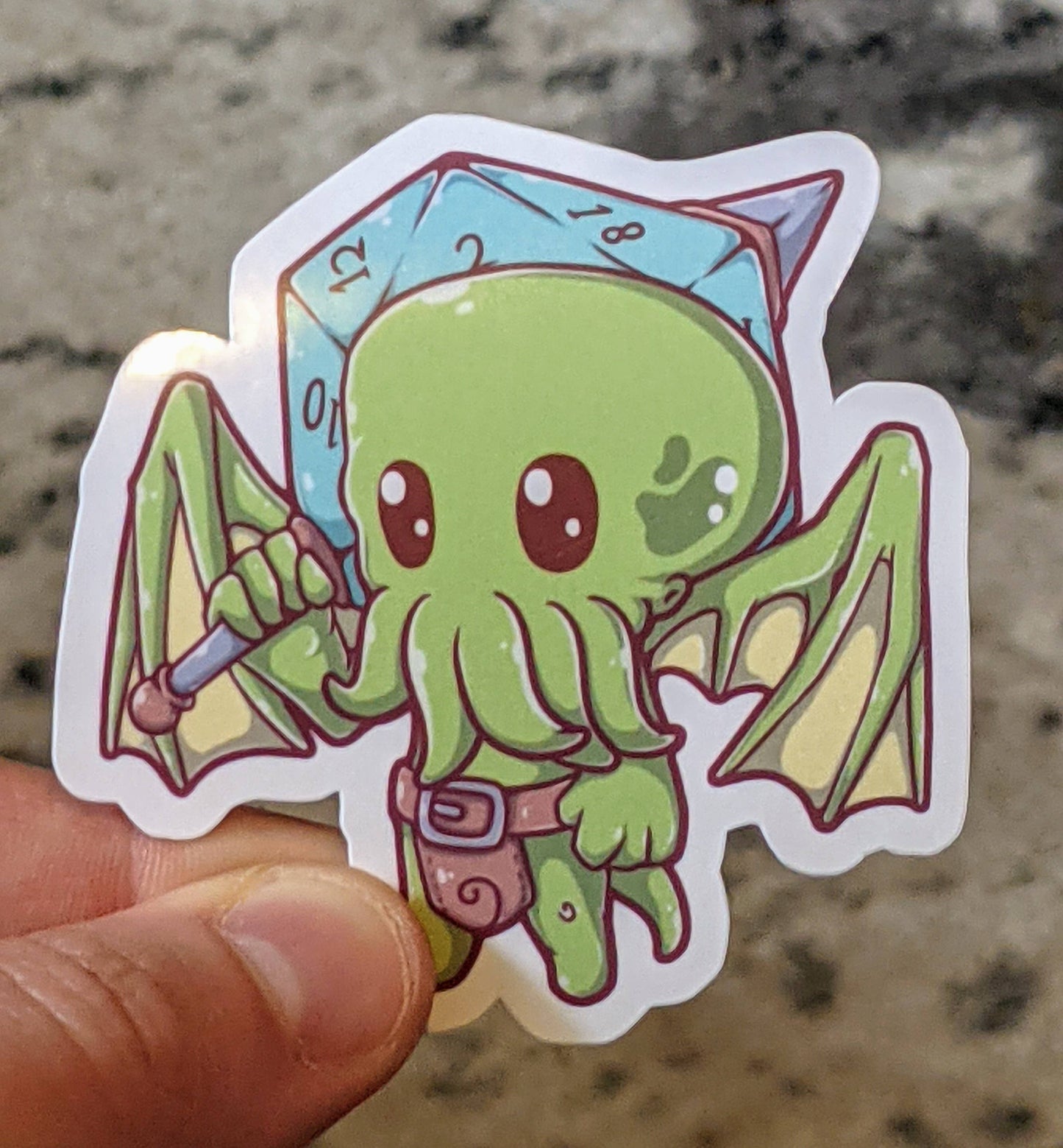 Cthulhu Barbarian Waterproof Sticker - 2.5"