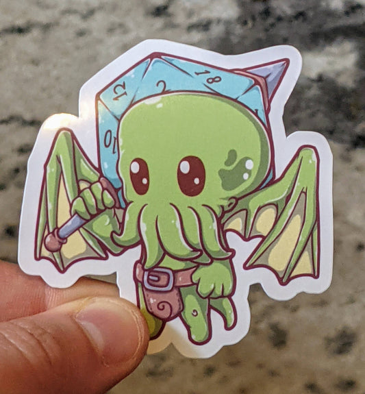 Cthulhu Barbarian Waterproof Sticker - 2.5"