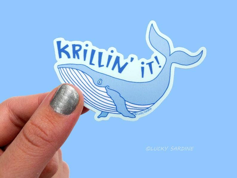 Humpback Whale Krillin It Vinyl Sticker