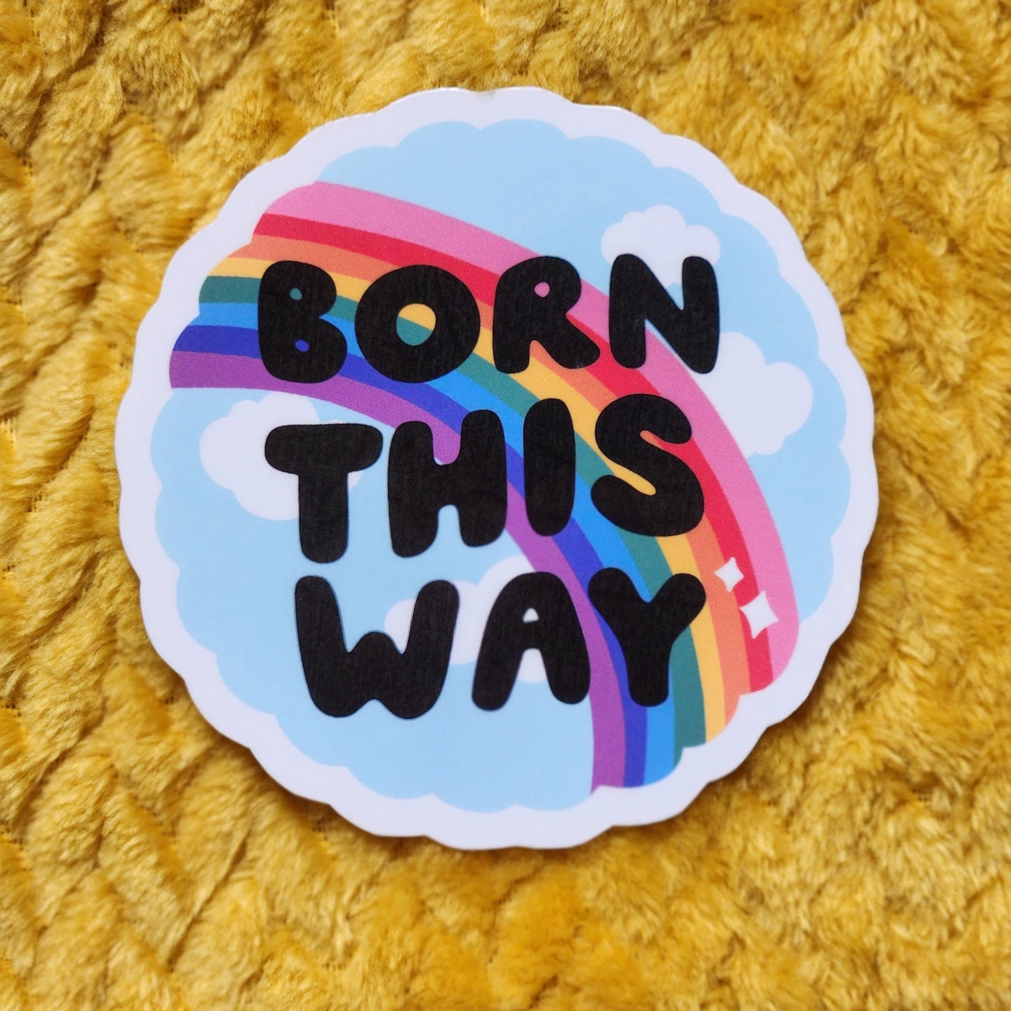Born this way sticker: Holo dots