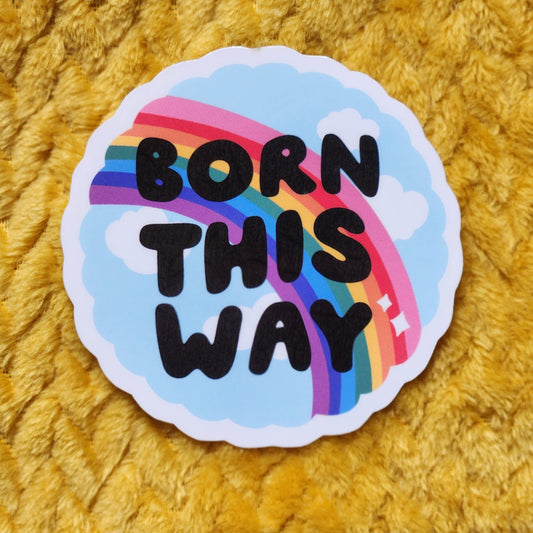 Born this way sticker: Holo dots