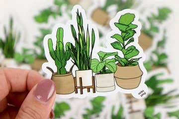 Potted Plants Vinyl Sticker